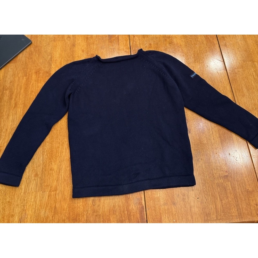 Panerai Roll Neck Sweater Blue Knit 100% Cotton Men's